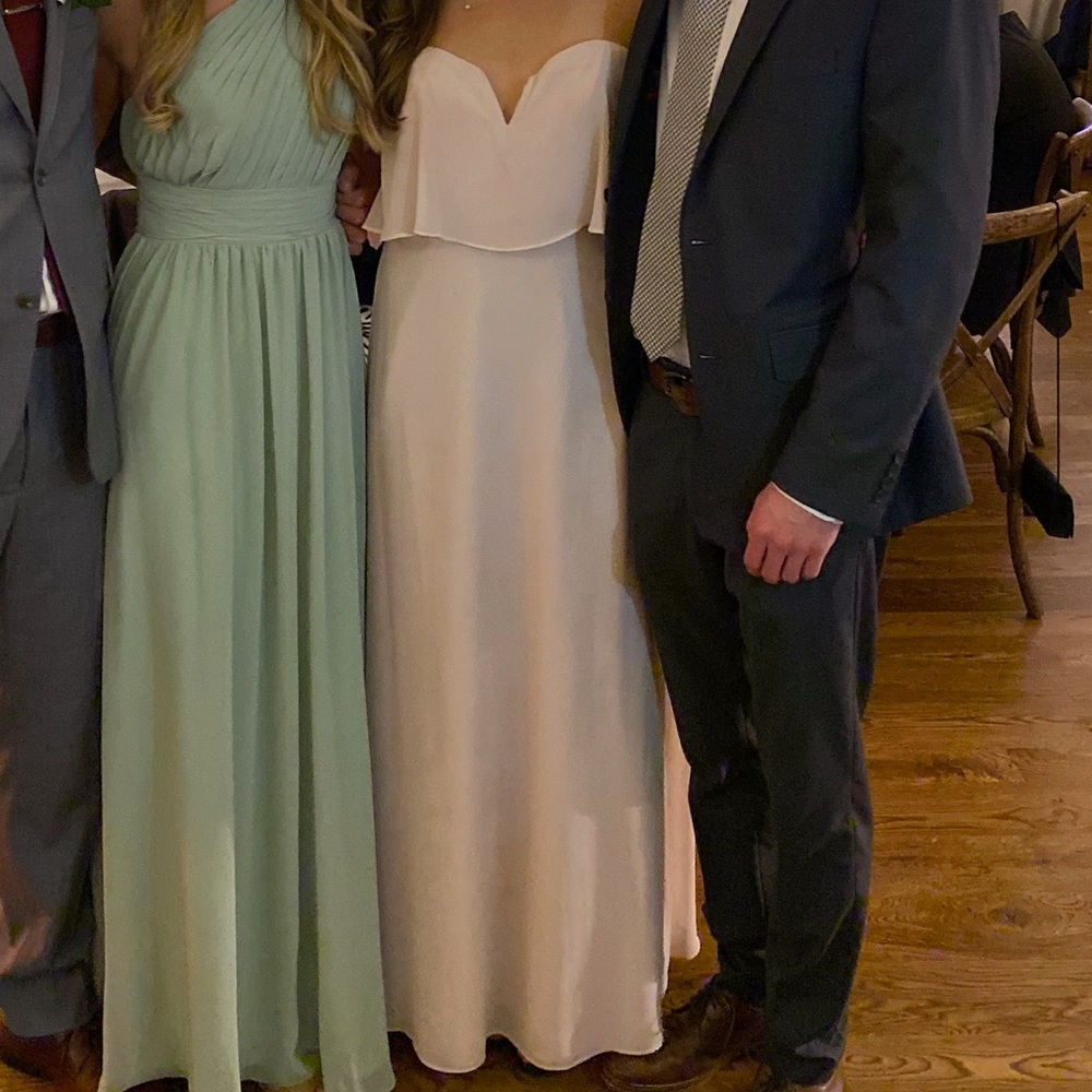 Light pink strapless dress